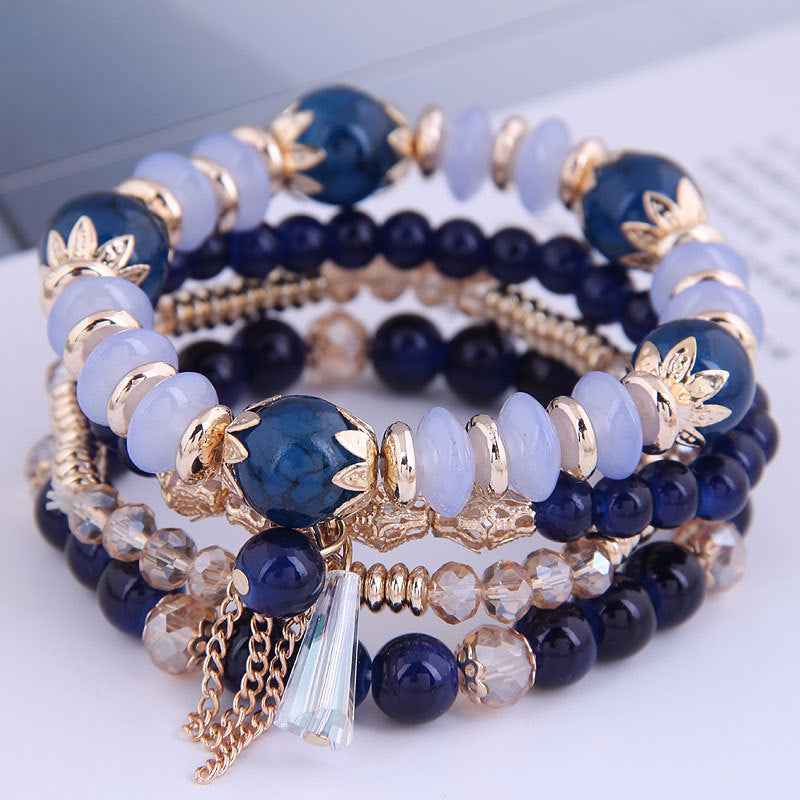 Wholesale Bohemian Tassel Braided Alloy Bracelet